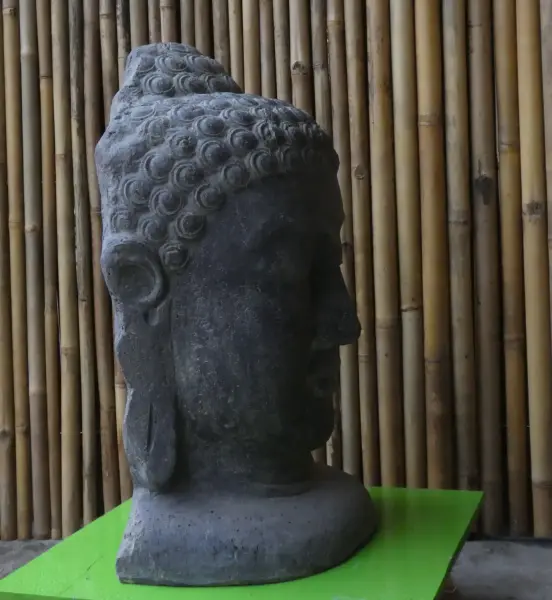 Product image of the product “Buddha Mask - half head, in the sizes from 75cm to 125cm, Antique Finish ”
